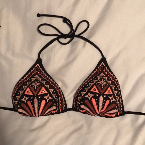 Xhilaration Other - Studded + Embroidered Triangle Bikini